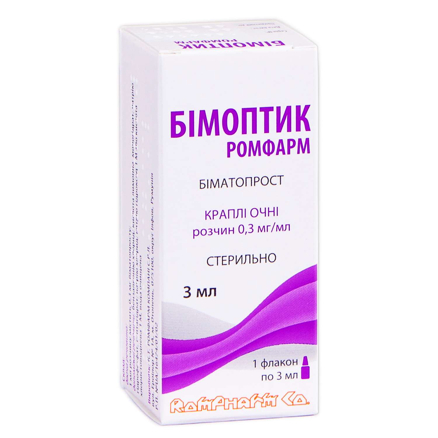 БІМОПТИК РОМФАРМ Краплі 0,3 мг/мл: інструкція, аналоги, ціна, показання .