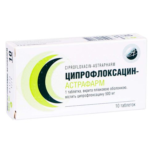 ЦИПРОФЛОКСАЦИН-АСТРАФАРМ таблетки 500 мг