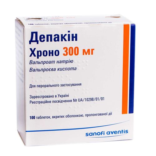 ДЕПАКІН ХРОНО 300 мг таблетки 300 мг