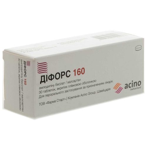 ДІФОРС 160 таблетки 160 мг + 5 мг