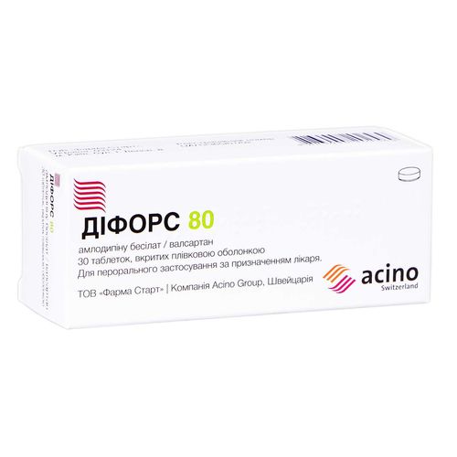 ДІФОРС 80 таблетки 80 мг + 5 мг