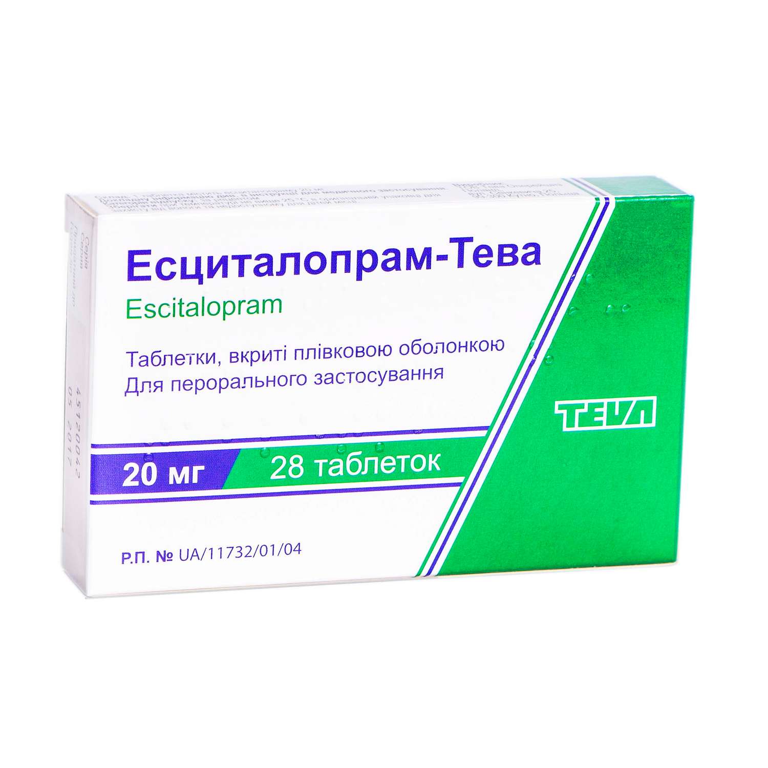 ЕСЦИТАЛОПРАМ-ТЕВА таблетки 20 мг: інструкція, аналоги, ціна в аптеках .