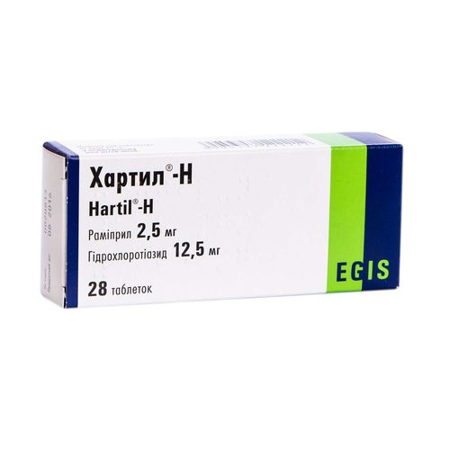 ХАРТИЛ-Н таблетки 2,5 мг + 12,5 мг