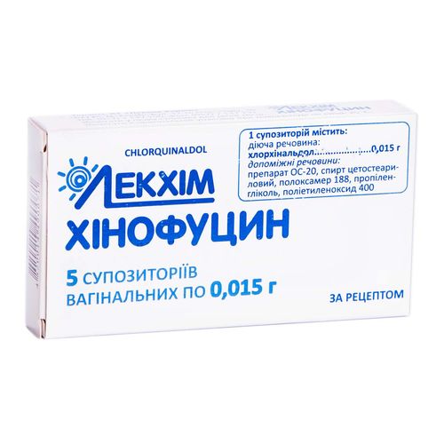 ХІНОФУЦИН супозиторії 15 мг