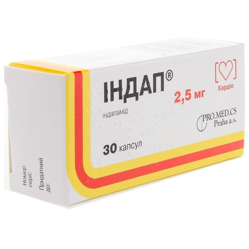 ІНДАП капсули 2,5 мг