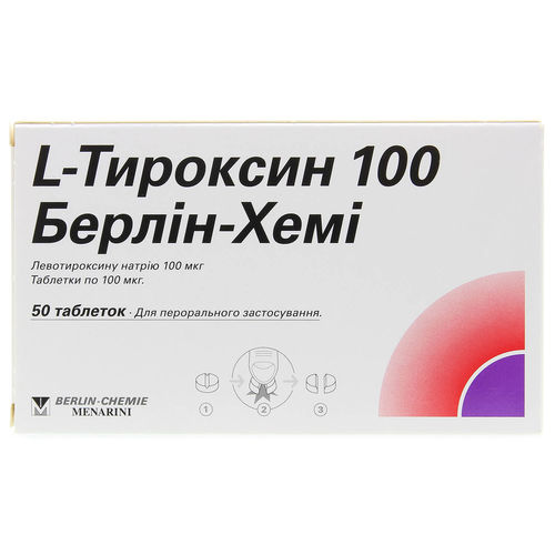 L-ТИРОКСИН 100 БЕРЛІН-ХЕМІ таблетки 100 мкг