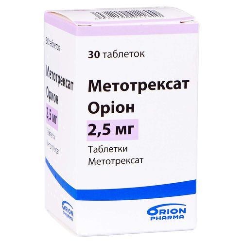 МЕТОТРЕКСАТ ОРІОН таблетки 2,5 мг
