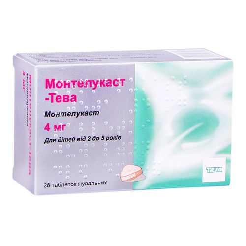 МОНТЕЛУКАСТ-ТЕВА таблетки 4 мг