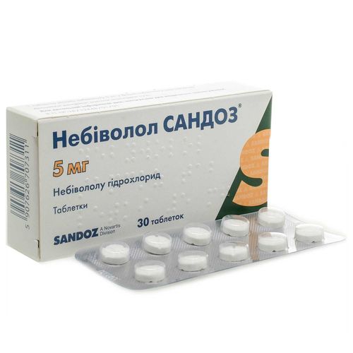 НЕБІВОЛОЛ САНДОЗ таблетки 5 мг