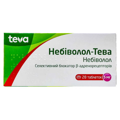 НЕБІВОЛОЛ-ТЕВА таблетки 5 мг