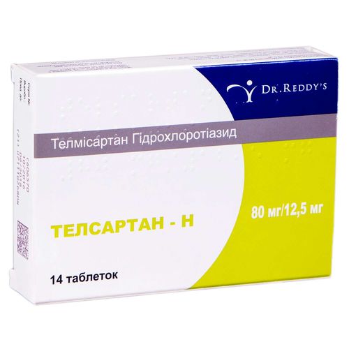 ТЕЛСАРТАН-Н таблетки 40 мг + 12,5 мг
