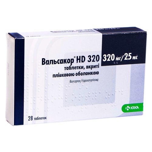 ВАЛЬСАКОР HD 320 таблетки 320 мг + 25 мг